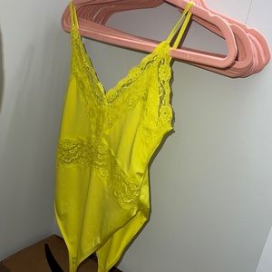 Zara Body Suit one piece Highlighter Yellow